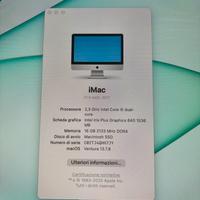 Imac 21.5” 2017