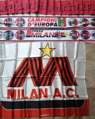 Sciarpe e bandiera Milan