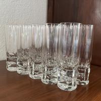 Bicchieri di cristallo con bolla anni 70