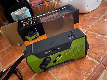 Radio emergenza solare power bank am fm con scatol