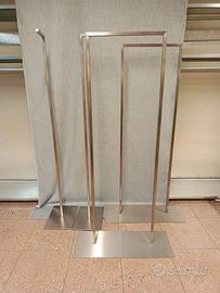 Lotto stand appendiabiti panche accessori inox