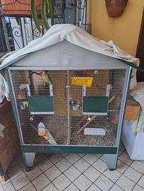 voliera per uccellini.