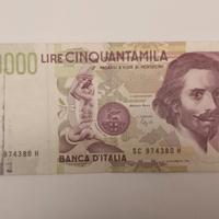 REPUBBLICA ITALIANA BANCONOTA LIRE 50.000 BERNINI