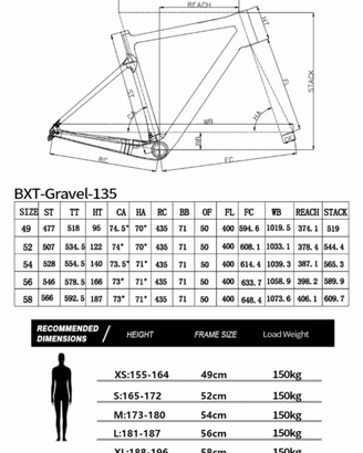 telaio gravel carbonio TG 56