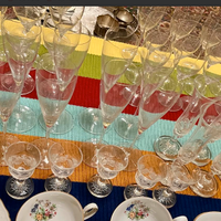 PREGIATOsetNR11bicchieriCRISTALLOboemiaPRIMI900col