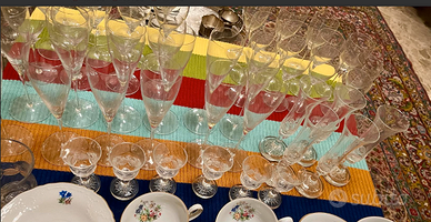 PREGIATOsetNR11bicchieriCRISTALLOboemiaPRIMI900col