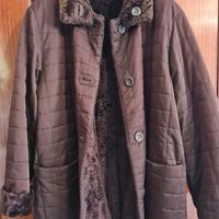 Giubbotto Vintage donna taglia 48 con ecopelliccia