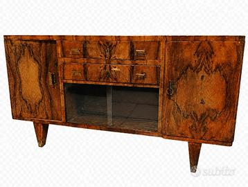 Credenza Vintage in Radica Stile Art Déco anni 40