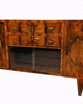 Credenza Vintage in Radica Stile Art Déco anni 40
