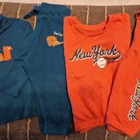 2 completi 9/12 mesi tuta neonato 