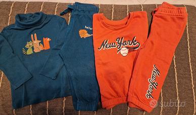 2 completi 9/12 mesi tuta neonato 