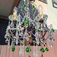 LAMPADARIO GOCCE VETRO MURANO RESTAURATO 