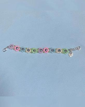 BRACCIALE GIRASOLI COLORATI FATTO A MANO