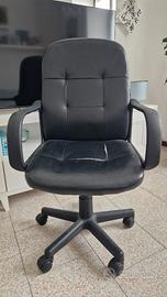 Sedia ergonomica  girevole su ruote