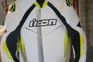 Giacca moto ICON  traforato 50