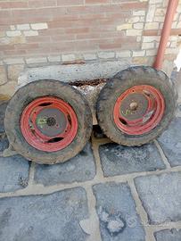 coppia ruote per  motocoltivatore 