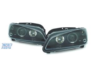FARI PEUGEOT 106 ANGEL EYES FONDO NERO H1 96-05