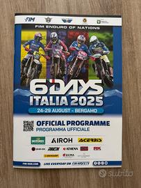 Rivista programma Enduro Six Days 2025 Bergamo