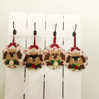 Set 4 presine gufetti fatte a mano