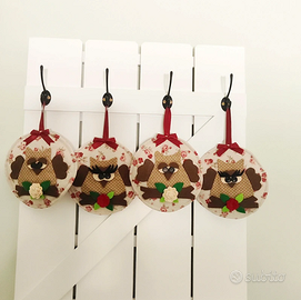 Set 4 presine gufetti fatte a mano