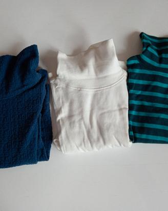 3 magliette "dolcevita"