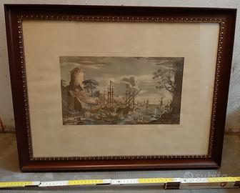 Vecchia stampa con cornice