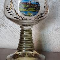 Calice anni 30 in vetro pesante dalla Baviera