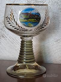 Calice anni 30 in vetro pesante dalla Baviera