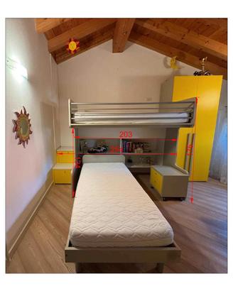 cameretta letto a castello