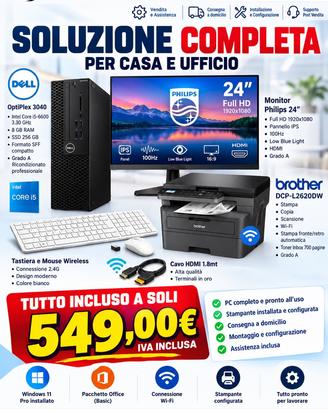PC DELL COMPLETO +  BROTHER LASER