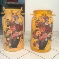 Vaso portaombrelli arredo rose latte