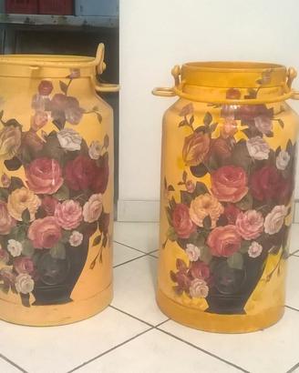 Vaso portaombrelli arredo rose latte