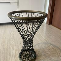 CESTINO GETTA CARTE VINTAGE ART DECO OTTONE