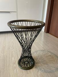 CESTINO GETTA CARTE VINTAGE ART DECO OTTONE