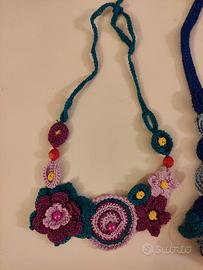 Collane all uncinetto fatte a mano 