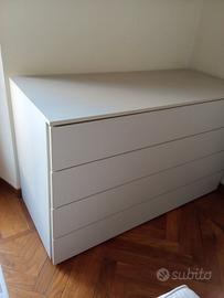 cassettiera 4 ante color canapa (come nuova!!)