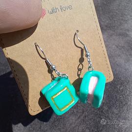 NUOVO Orecchini Libro Azzurro 