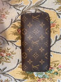 Portafoglio Louis Vuitton marrone con zip – Usato