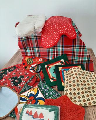 Presine, guanti, strofinaccio. Quasi tutti nuovi