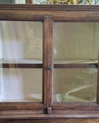 Vetrinetta Pensile Antica in Legno Massello