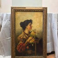 Quadro Ritratto Femminile Fine 800
