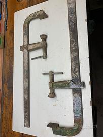 Coppia di strettoi/morsetti falegname