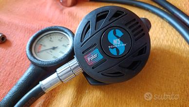 Erogatore Scubapro M5 + primo stadio Mares + manom