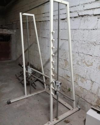 Rack per panca con bilanciere smith machine
