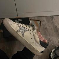 Golden Goose Superstar Bianche Stelle Glitter 39