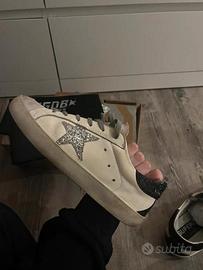 Golden Goose Superstar Bianche Stelle Glitter 39
