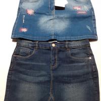 NUOVO Stock 2 Gonne jeans 12-13 anni Ragazza