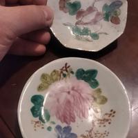 Piattini giapponesi vintage dipinti a mano