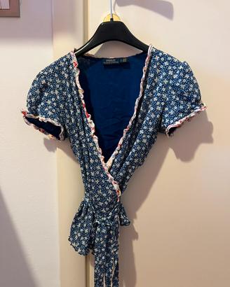 Magliettina polo ralph lauren con laccio in vita