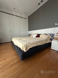 letto poliform imbottito con rete con boisiere